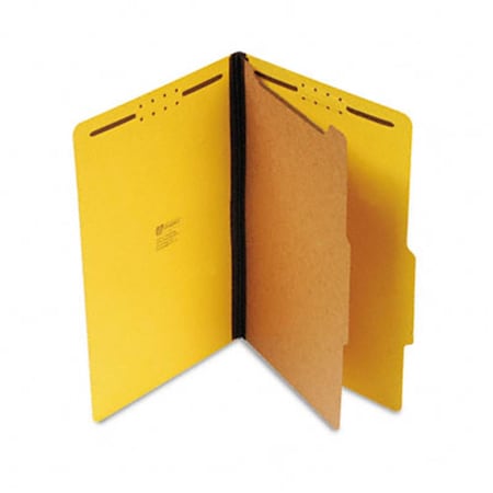 Universal Battery Universal Pressboard Classification Folders Legal 4-Section Yellow 10/box 10214